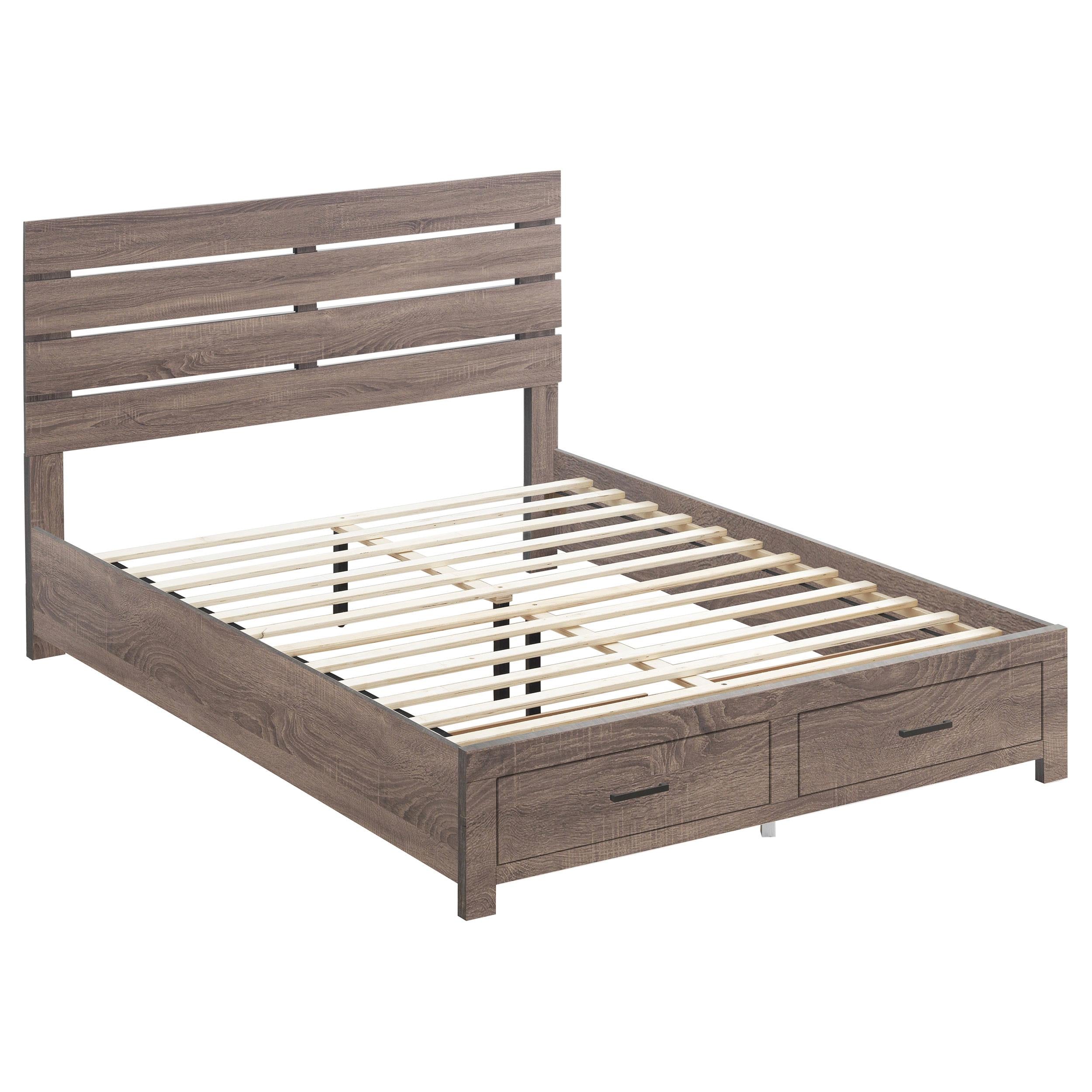 Coaster Furniture Brantford 207040KE Wood Eastern King Storage Panel Bed - Barrel Oak IMAGE 1